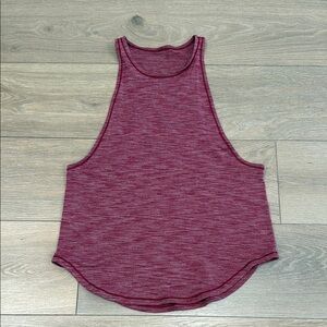 LULULEMON Heather Red Burgundy Muscle Tank Active Gym Workout Lifting Top Size 4